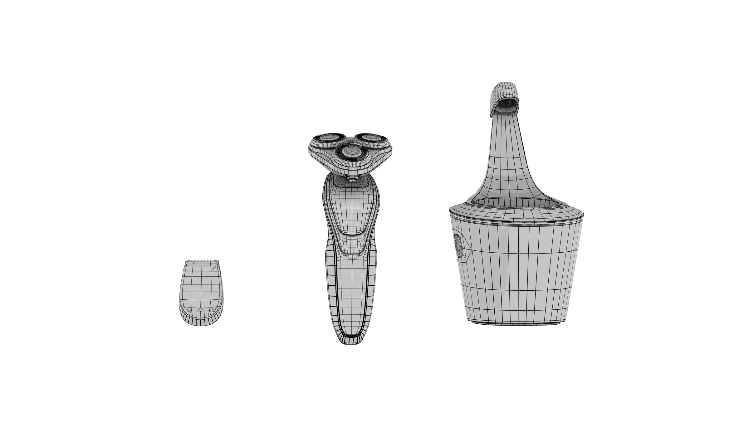 Philips Norelco shaver, 3D wireframe model